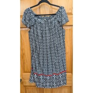 Tacera Women's Dress Size XL Liquid Knit Flutter Short Sleeves Elastic Neckline